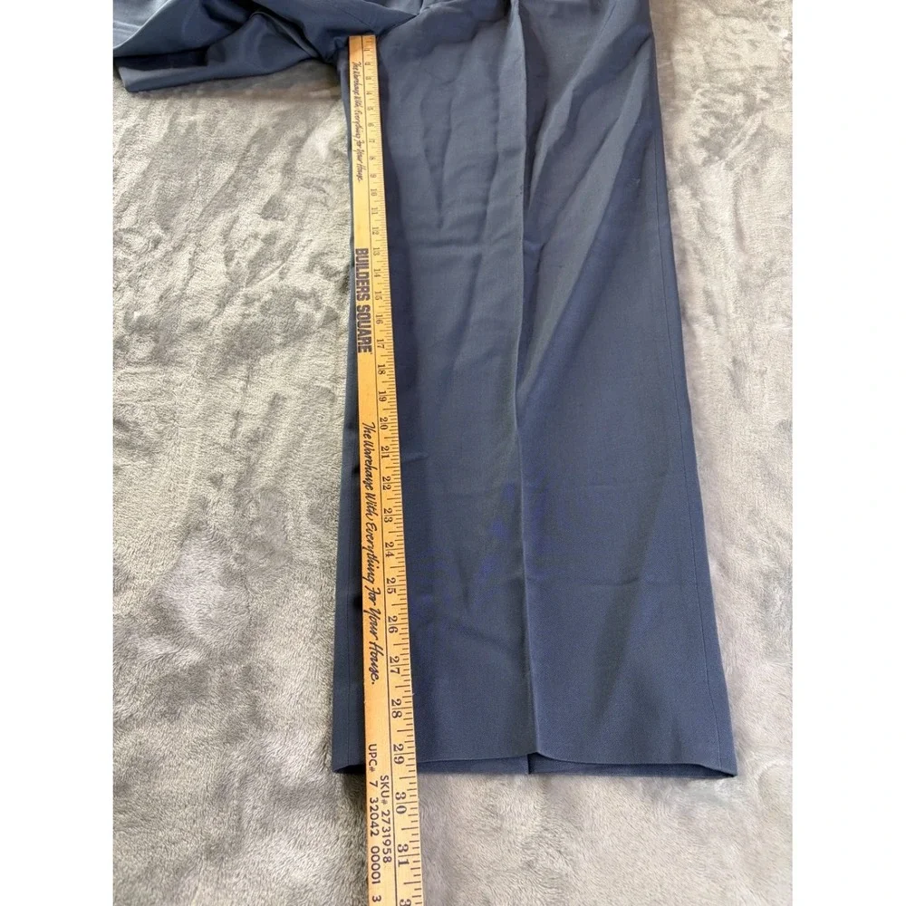 Zanella Mens Pleated Dress Pants Vintage 36x30 Blue Classic Fit